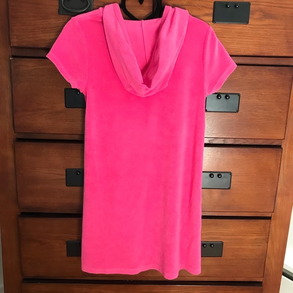 Pink OP Terrycloth Hooded Beach Cover, Girl Size 14/16 - Summer Dress - Woman XS - Picture 3 of 7
